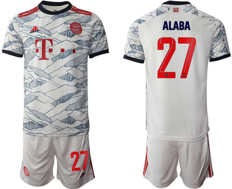 Men 2021-2022 Club Bayern Munich away white #27 Soccer Jersey->bayern munich jersey->Soccer Club Jersey